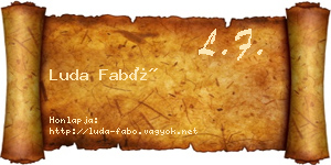 Luda Fabó névjegykártya